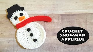 Crochet Snowman Applique | Christmas Decorations | Crochet With Samra