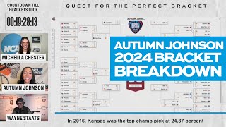 Autumn Johnson breaks down her 2024 March Madness women's bracket