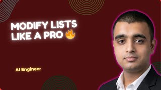 How to Modify Python Lists 🔥 | append, insert, update & delete