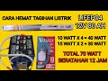 plts offgrid Baterai lifepo4 80 ah kuat 12 jam menyalakan lampu led dc 12v 70 watt saat malam