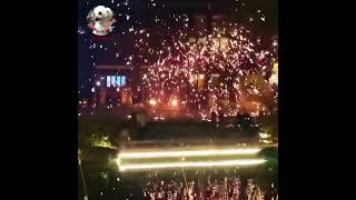 🇨🇳 Flying Dragon \u0026 Fireworks Celebrate Lantern Festival 飞龙烟火闹元宵 #Shorts