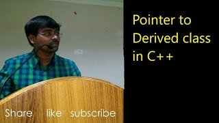 POINTER TO DERIVE CLASS || SYNTAX|| CREATION || EXAMPLE PROGRAM || C++ PROGRAMMING --Lecture--47