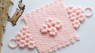 ✅Tam çeyizlik kolay puf çiçekli incili uzun lif#çeyizliklif#easycrochet #pinterest#lifmodeli #lif