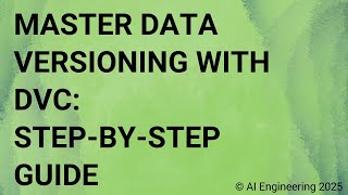 Master Data Versioning with DVC Step-by-Step Guide