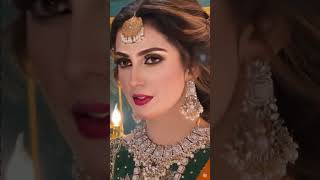 Ayeza Khan Bridal Look in Green | Pakistani Bride