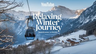 Relaxing Journey: Lauterbrunnen to Mürren by Cable Car \u0026 Train