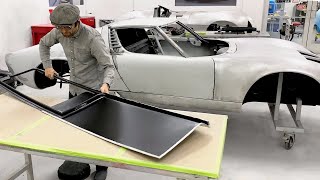 Lamborghini Miura boot lid reskinned in the Team CJ Works coachworks