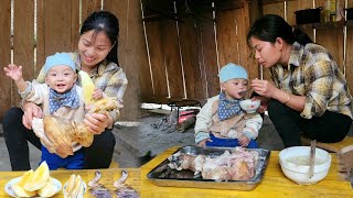 Picking papaya to sell - Cooking pork leg and papaya porridge to eat with your baby