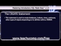 SQL Training - Structured Query Language Tutorial - The CREATE Statement Lesson