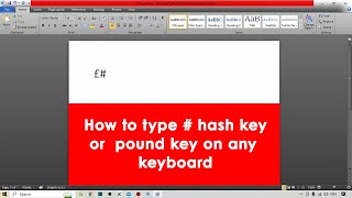 How to type # hash key or pound key on any keyboard (Easy Method)