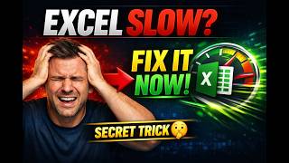 Fix Microsoft Excel Slow Performance Issue | Excel Lag Problem Solved ⚡