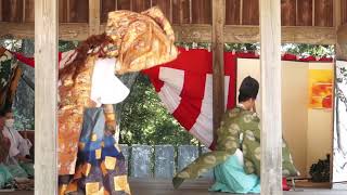 8.2 八津島神社例祭 奉納 戸板（岩戸開き）2/2 津島神楽社(大分県指定無形民俗)文化財