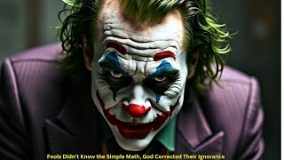 Fools Didn’t Know the Simple Math, God Corrected Their Ignorance-Joker Speech (Powerful)