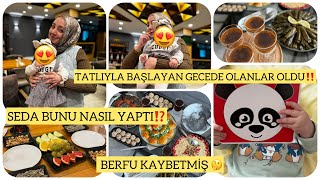 SEDA BUNU NASIL YAPTI⁉️ALETLİ PİLATESE BAŞLADIM-BERFU BU GECE KÜL KEDİSİ-KÜNEFE GECEMİZ#künefe#yemek