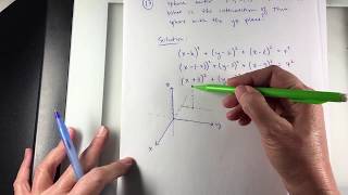 Calc 2, Equation of a Sphere and the Intersection with a Plane