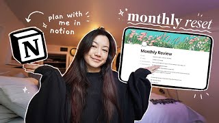 plan with me & monthly reset in notion