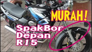 Pasang Spakbor depan R15 Ganteng MAX ke Sok Honda Tiger lama