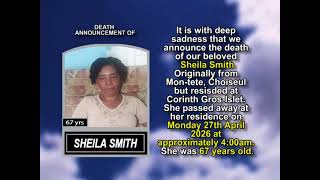 Sheila Smith ~ Short Obituary