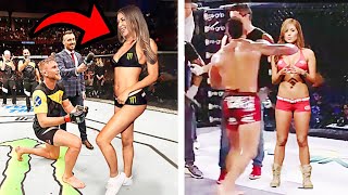 10 Shocking Moments Between MMA Fighters \u0026 Ring Girls