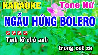 Karaoke Ngẫu Hứng Bolero Nhạc Sống Tone Nữ | Hoài Phong Organ