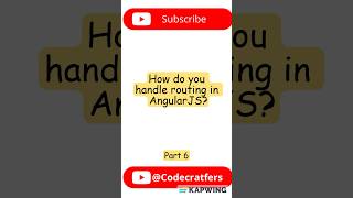 Part 6 || How do you handle routing in AngularJS? || #javascripttutorial ||#angular
