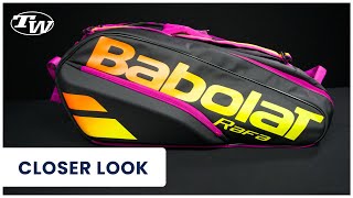 Take a closer look at the Babolat Pure Aero Rafa 12 Pack Tennis Bag!