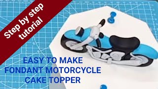 How to make a fondant motorcycle / motorbike cake topper @ArtCakes