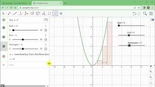 GEOGEBRA - Approximating Area Using Rectangles