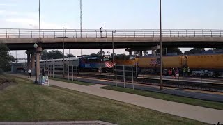 Metra 174 And Big Boy 4014 Consist - West Chicago Metra Station