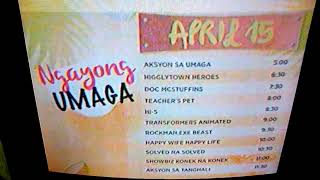 (RARE) TV5 - Wednesday Program Schedule [15-APR 2015]