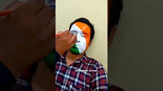Indian flag painting on face | 🇮🇳 art | independence day face art | Happy independence Day