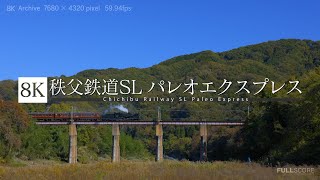 秩父鉄道SLパレオエクスプレス [8K footage] Chichibu Railway steam locomotive Paleo Express