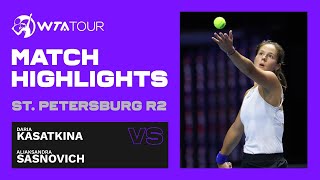 Daria Kasatkina vs. Aliaksandra Sasnovich | 2021 St. Petersburg Round 2 | WTA Match Highlights