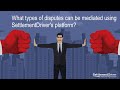 What types of disputes can be mediated using SettlementDriver's platform? Online Dispute Resolution!