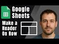 Create a Header in Google Sheets (Professional Spreadsheet Setup Guide)