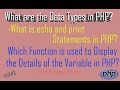 PHP #3-What are the Data Types in PHP?