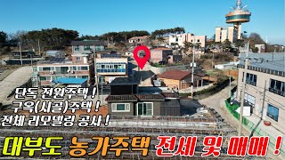 (매물번호 : H501) 대부도 농가(시골) 단독주택(구옥) 매매 및 전세 물건입니다!