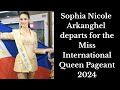 Sophia Nicole  Arkanghel  departs for the Miss International Queen Pageant 2024