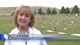 Volunteers place 3,000 flags to honor fallen at Montana State Veterans Cemetery