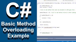 C# - Basic Method Overloading Example