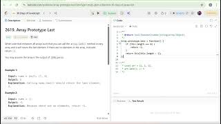 Day 22 of My 30 Days of JavaScript Challenge — LeetCode 2619 Array Prototype Last 🔚📦