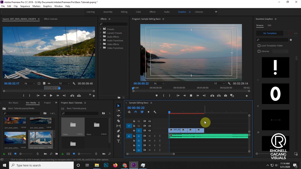 Premiere Pro Tutorials | Basic Editing In Adobe Premiere Pro (Import ...