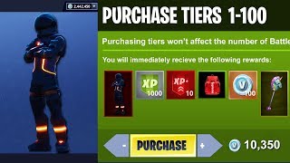 SEASON 3 Unlocking ALL 100 Tiers! ( Battle Pass Update in Fortnite )