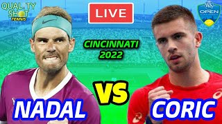 🎾NADAL vs CORIC | Cincinnati Open 2022 | LIVE Tennis Play-by-Play Stream