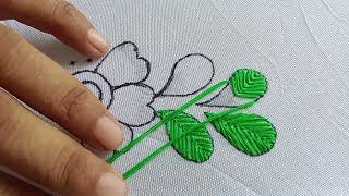 stitch flower Embroidery 🪡 work |🌹 HAND WORK design