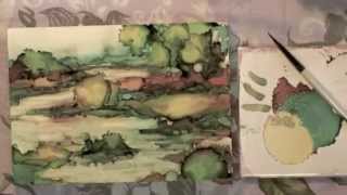 Alcohol Ink: Painting a Landscape