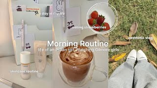 Morning routine 🍂 skincare, Ikea haul, aesthetic Indian vlog, making chocolate dipped strawberries 🍓