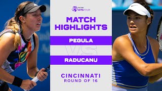 Jessica Pegula vs. Emma Raducanu | 2022 Cincinnati Round of 16 | WTA Match Highlights