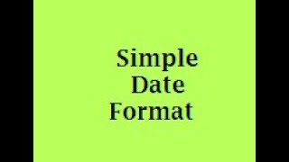 Display Date in Simple Date Format in Java. java interview question