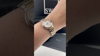 Cartier Ballon Bleu Steel Rose Gold Diamond Ladies Watch W3BB0009 Review | SwissWatchExpo